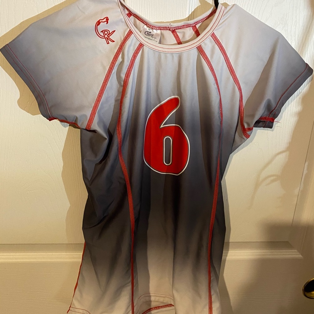 GTM Sport Wear Rocky Grey/Red#6 Jersey Size XL - Picture 5 of 9